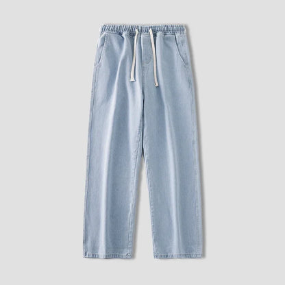 Autumn Korean Fashion Drawstring Y2K Jeans Homme Classic Baggy Straight Wide Leg Pants 2025 New Hip Hop Streetwear Casual Jean